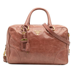 Pre-Loved Prada Vitello Shine Bauletto Satchel